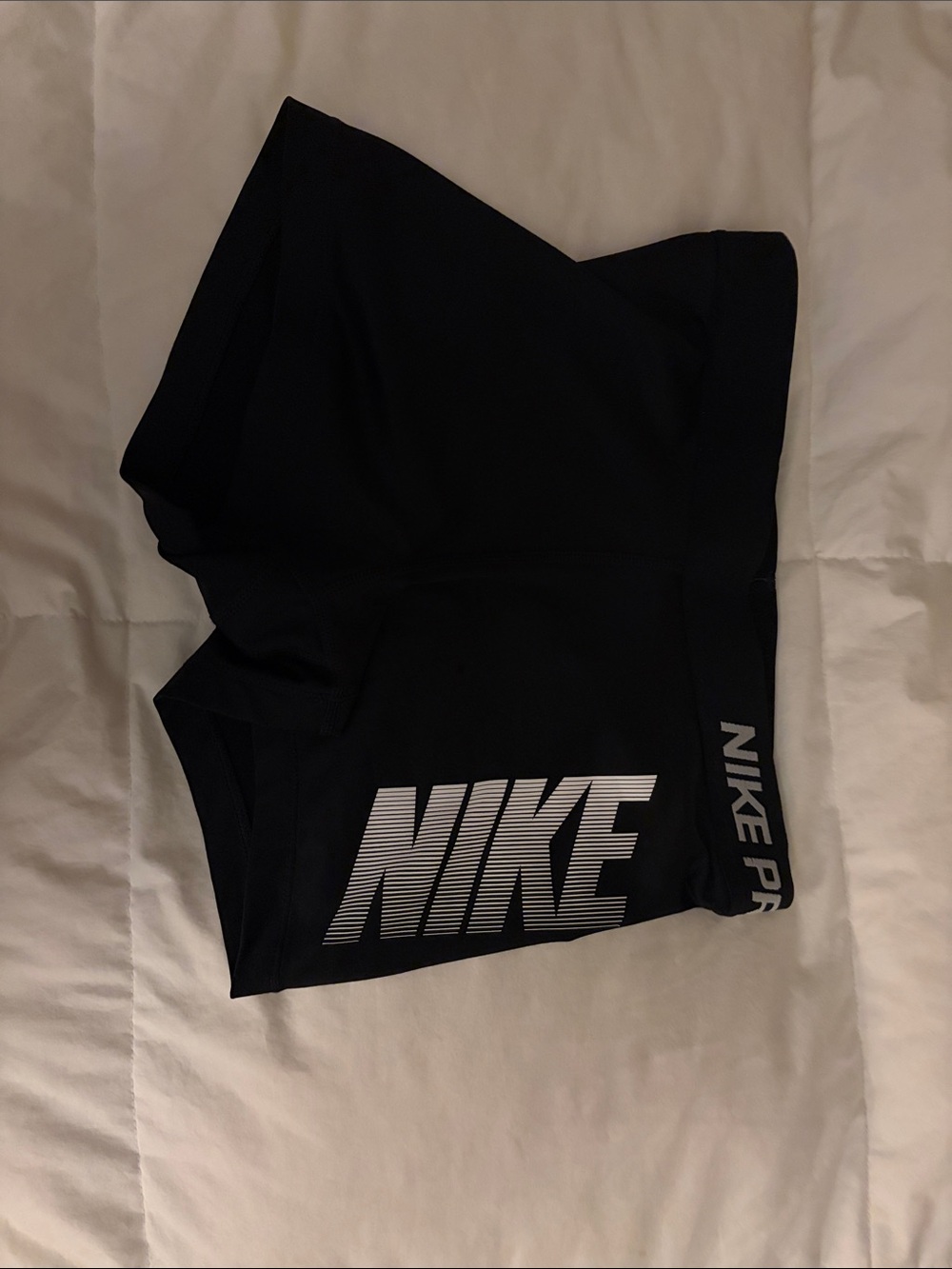 Nike Black Women's Bike Shorts with Bold Logo
